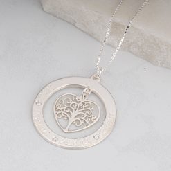 Collier Arbre de Vie avec Prénoms et Diamants