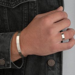 Jonc pour Homme Gravé de Lignes