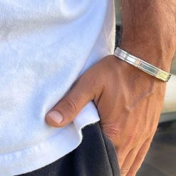 Jonc pour Homme Gravé de Lignes