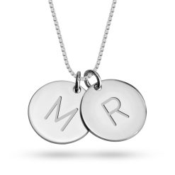 Collier Pendentifs Ronds avec Initiales
