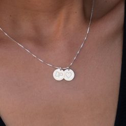 Collier Pendentifs Ronds avec Initiales