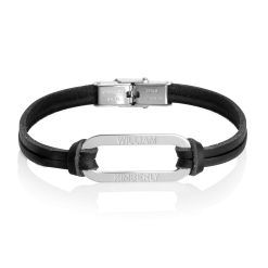 Bracelet Homme Cuir avec Prénoms