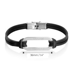 Bracelet Homme Cuir avec Prénoms
