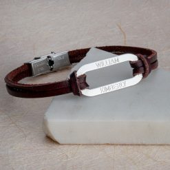 Bracelet Homme Cuir avec Prénoms