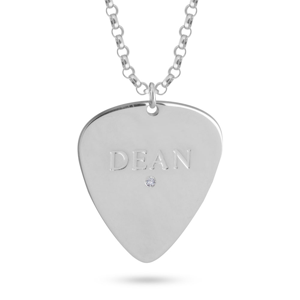 1x Pendentif Plectre - Collier - Collier médiator - Zwart - Cadeau  Guitariste - Cadeau