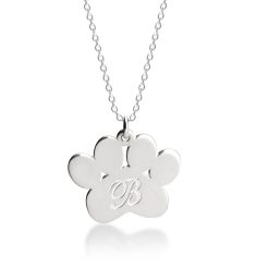 Collier Patte de Chien avec Initiale