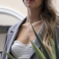 Collier Pendentif Octogonal avec Initiale