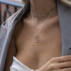 Collier Pendentif Octogonal avec Initiale