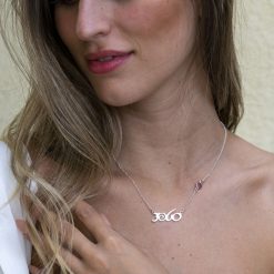 Collier Prénom Hébreu avec Pierre de Naissance