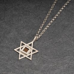 Collier Étoile de David avec Bible