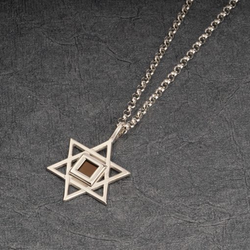 Boutons De Manchette Religieux - Étoile De David En Argent Sterling 925 - Neufs Avec étiquettes