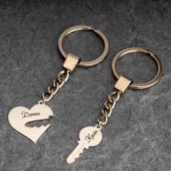 Porte-Clés Personnalisé Clé de Mon Cœur