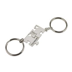 Porte-Clés Puzzle Personalisable en Argent