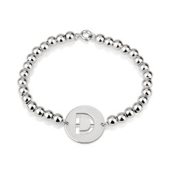 Bracelet Perles Lettre Découpée