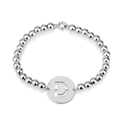 Bracelet Perles et Pendentif Initiale