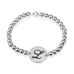 Bracelet Perles avec Initiale