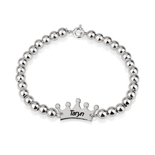 Bracelet Perles et Couronne Personnalisée