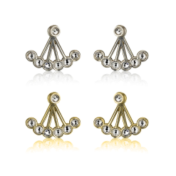 Boucles d'Oreilles Jacket avec Pierres de Naissance