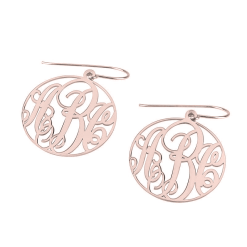 Boucles d'Oreilles Pendantes avec Monogramme