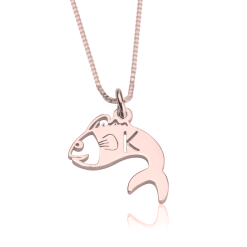 Collier Petit Poisson avec Initiale