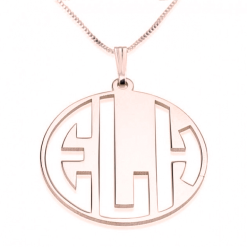 Collier Monogramme Lettres Capitales Découpées