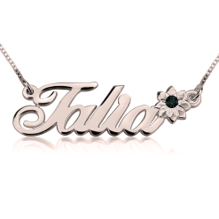 Collier Prénom avec Fleur