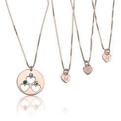 Set de Colliers Mère Fille avec Pierre de Naissance