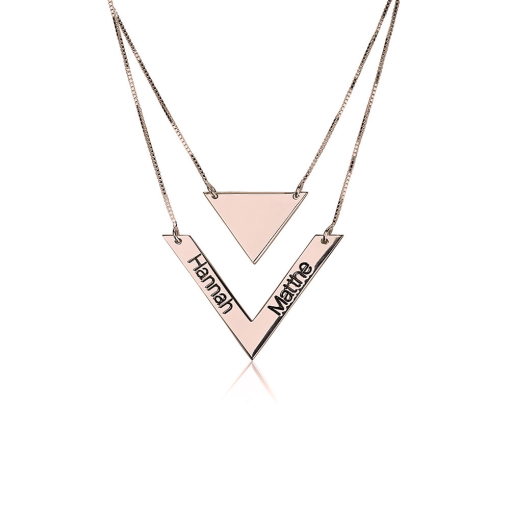 Collier Graphique Triangle et Chevron