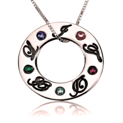 Collier Cercle Initiales et Cristaux