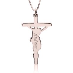 Collier Croix de Jésus Gravée