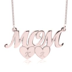 Collier Mom Cœurs et Initiales