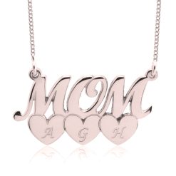 Collier Mom Cœurs et Initiales