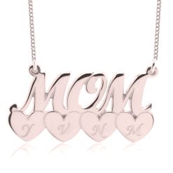Collier Mom Cœurs et Initiales