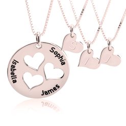 Colliers Mère Fille avec Cœur