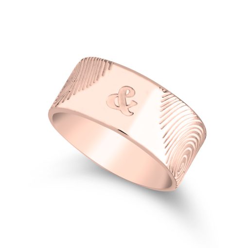 Bague Épaisse avec Empreintes Digitales