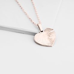 Collier Cœur Empreinte Digitale