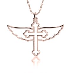 Collier Croix avec Ailes d'Ange