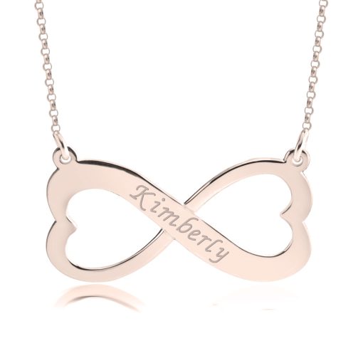 Collier Cœurs Infini Gravé