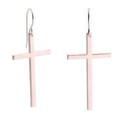 Boucles d'Oreilles Croix Fines