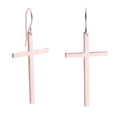 Boucles d'Oreilles Croix Fines
