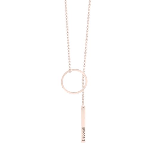 Collier Cercle et Barre Gravée