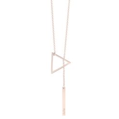 Collier Triangle et Barre Gravée