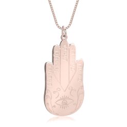 Collier Hamsa avec Prénoms