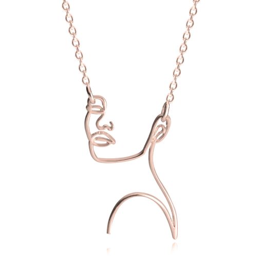 Collier Visage Femme Art Line