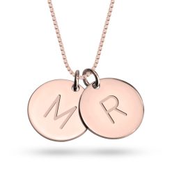 Collier Pendentifs Ronds avec Initiales