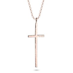 Collier Croix Martelée