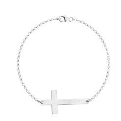 bracelet croix en argent