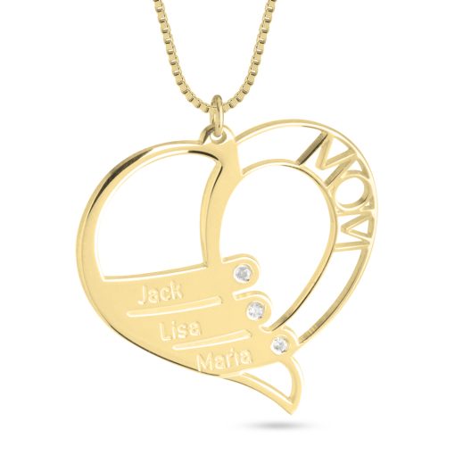 Collier pour Maman avec Prénoms et Diamants