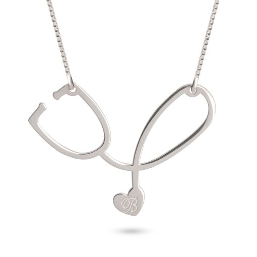 Collier Stéthoscope avec Initiale