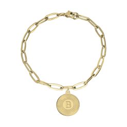 Paperclip Initial Coin Bracelet